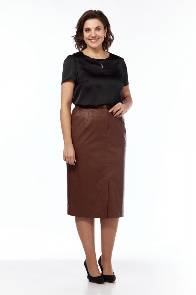 Блуза, юбка Kauhanka 004 черный-коричневый - фото 3