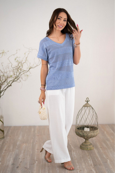 Блуза Nika.PL 0304301 голубой - фото 2