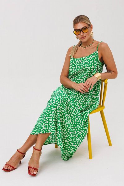 Платье Anastasia 1250 зелено-белый - фото 7