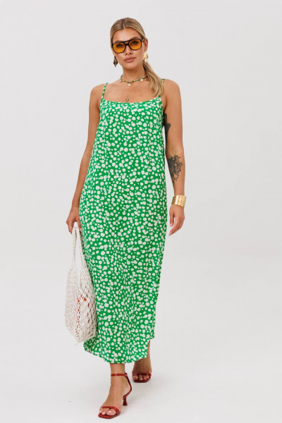 Платье Anastasia 1250 зелено-белый - фото 5
