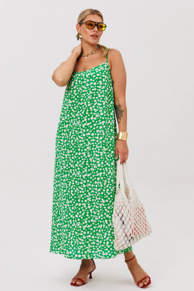 Платье Anastasia 1250 зелено-белый - фото 3