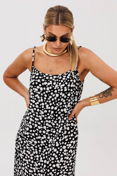 Платье Anastasia 1250 черно-белый - фото 4