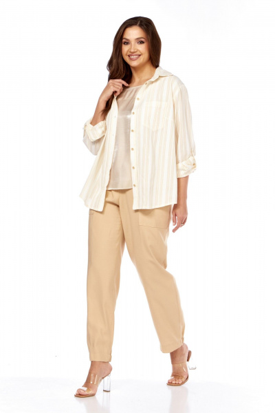 Рубашка Kauhanka 021 бежевый_полоска - фото 6