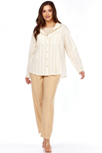 Рубашка Kauhanka 021 бежевый_полоска - фото 2