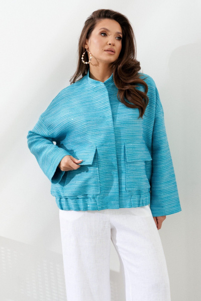 Жакет AltaModa 1027 бирюзовый - фото 3