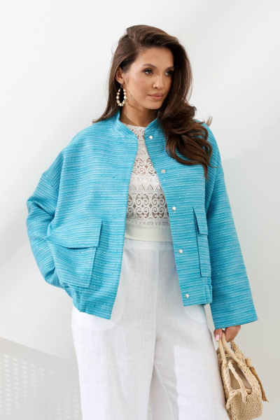 Жакет AltaModa 1027 бирюзовый - фото 2