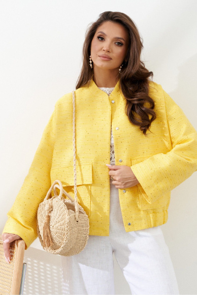 Жакет AltaModa 1027-1 желтый - фото 5
