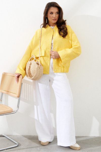 Жакет AltaModa 1027-1 желтый - фото 4