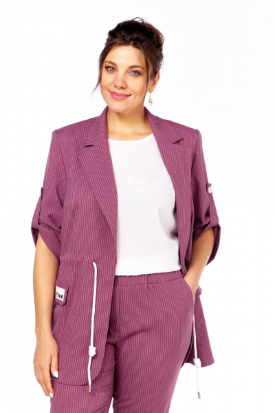Блуза, брюки, жакет Ольга Стиль С-944 бордо - фото 7