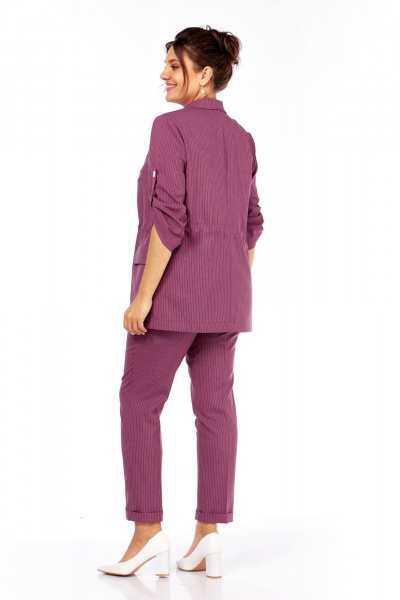 Блуза, брюки, жакет Ольга Стиль С-944 бордо - фото 2