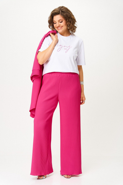 Брюки, кардиган, футболка Michel chic 1427 фуксия - фото 2