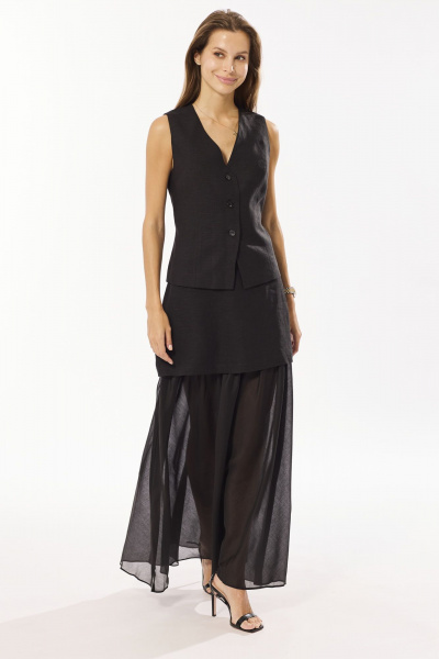 Жилет, юбка DAVA 2233 черный - фото 1