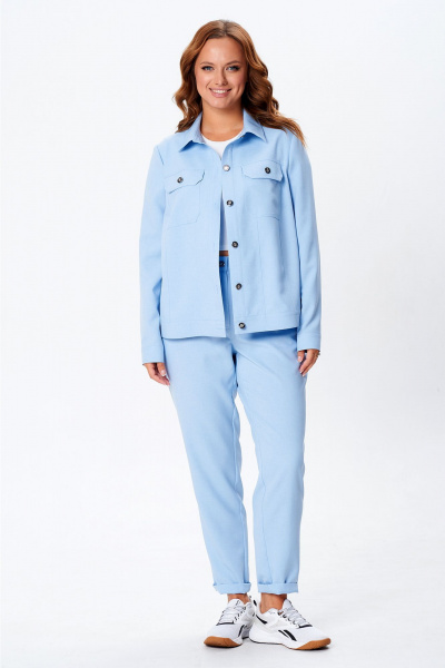 Брюки, куртка Liona Style 694 нежно-голубой - фото 1