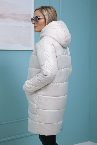 Укороченное стеганое пальто с капюшоном и застёжкой на молнию Azzara 3085 - фото 3