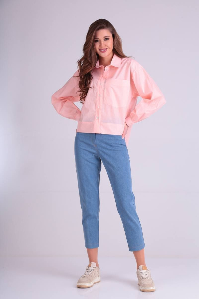 Рубашка TVIN 9017-1 пудра - фото 4