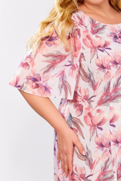 Платье Swallow 827.2 пыльно-розовый/цветы - фото 9
