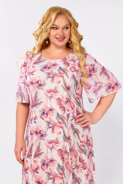 Платье Swallow 827.2 пыльно-розовый/цветы - фото 8