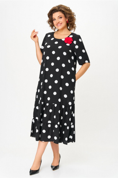 Платье DaLi 3722 черный_горох - фото 1