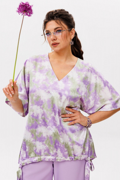 Блуза Anelli 1606 лавандовое_поле - фото 9