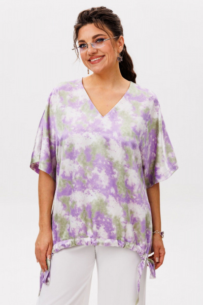 Блуза Anelli 1606 лавандовое_поле - фото 6