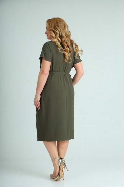 Платье Диомант 1658 олива - фото 2