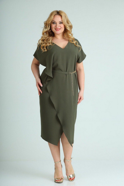Платье Диомант 1658 олива - фото 1