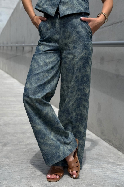 Брюки PRATA wear S037 синий - фото 5