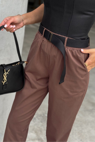 Брюки PRATA wear S035 темно-коричневый - фото 3