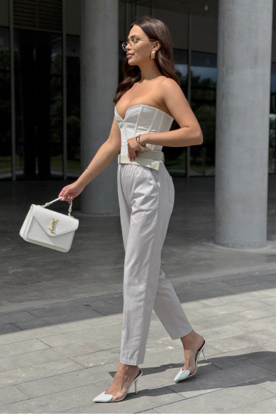 Брюки PRATA wear S035 серый - фото 2