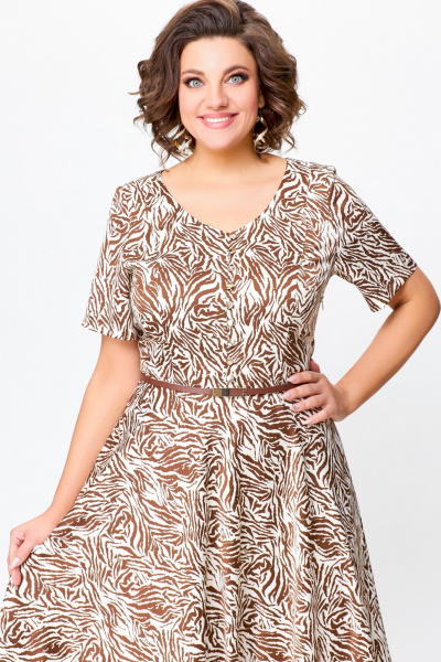 Платье Swallow 733.1 принт_рыжая_зебра - фото 9