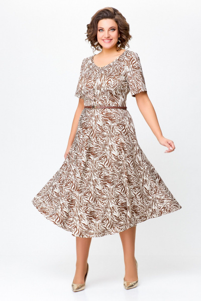Платье Swallow 733.1 принт_рыжая_зебра - фото 3