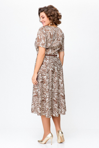 Платье Swallow 733.1 принт_рыжая_зебра - фото 5