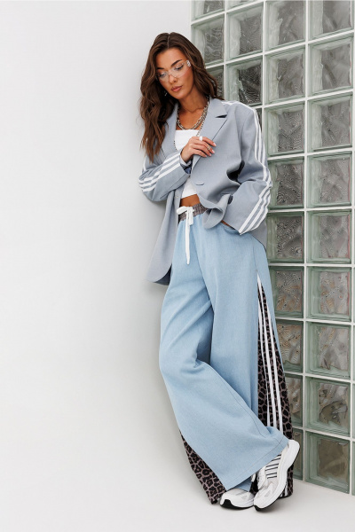 Жакет Butеr 3116 серо-голубой - фото 9