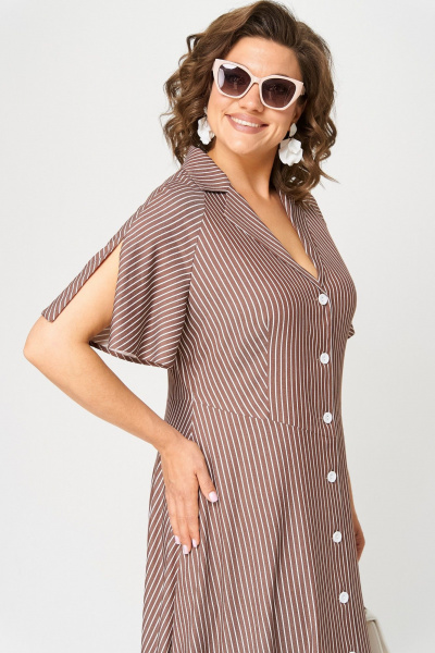 Платье EVA GRANT 7200С капучино_полоска - фото 9