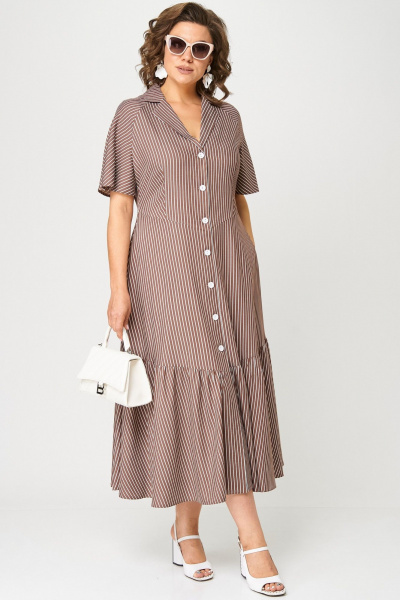 Платье EVA GRANT 7200С капучино_полоска - фото 6