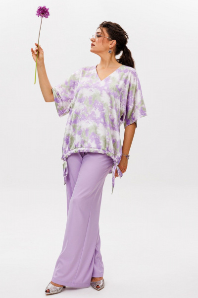 Брюки Anelli 1630 лавандовая_агония - фото 6