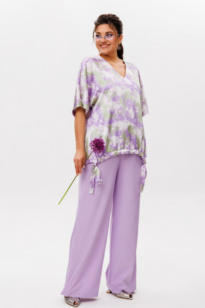 Брюки Anelli 1630 лавандовая_агония - фото 10