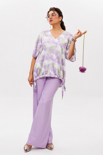 Брюки Anelli 1630 лавандовая_агония - фото 7