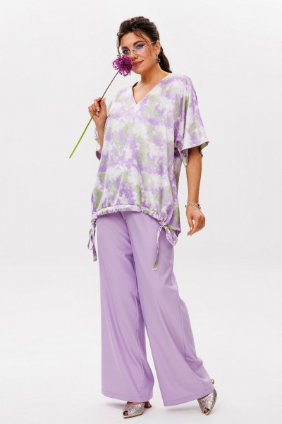 Брюки Anelli 1630 лавандовая_агония - фото 1