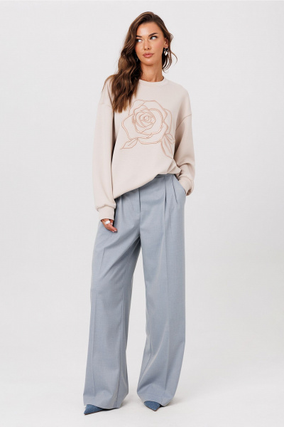 Брюки Butеr 3145 серо-голубой - фото 7