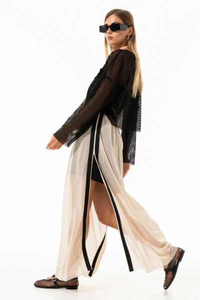 Юбка Luna 245 молоко_чёрный - фото 3