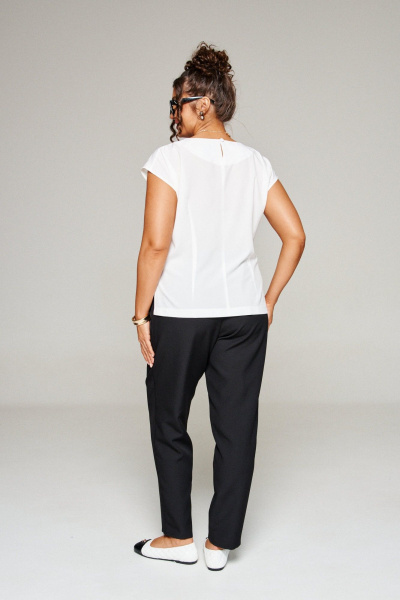 Блуза, брюки, жакет Beautiful&Free 6345 бежевая_клетка - фото 12