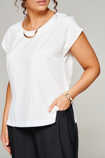 Блуза, брюки, жакет Beautiful&Free 6345 бежевая_клетка - фото 11