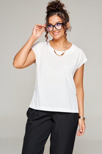 Блуза, брюки, жакет Beautiful&Free 6345 бежевая_клетка - фото 10