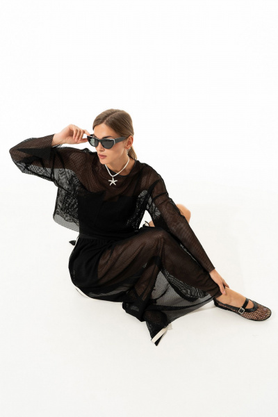 Лонгслив, юбка Luna 242 чёрный - фото 13