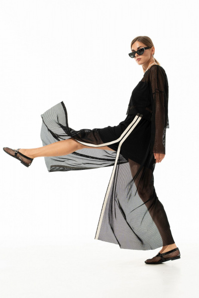 Лонгслив, юбка Luna 242 чёрный - фото 12