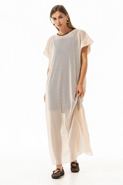 Платье Luna 241 молоко_чёрный - фото 16