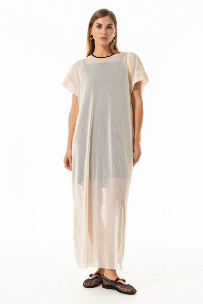 Платье Luna 241 молоко_чёрный - фото 12