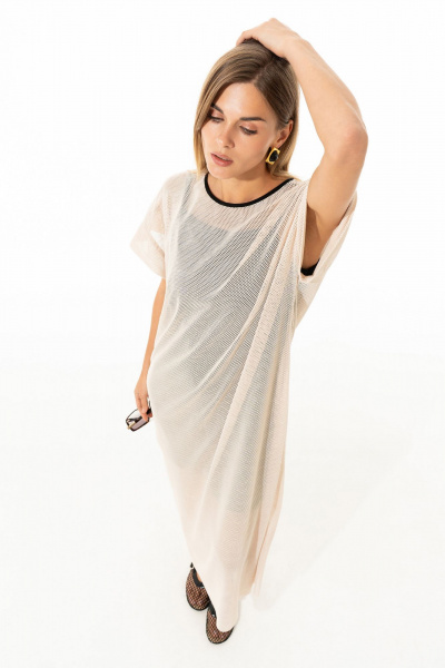 Платье Luna 241 молоко_чёрный - фото 10