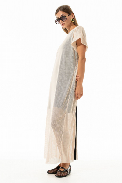 Платье Luna 241 молоко_чёрный - фото 3